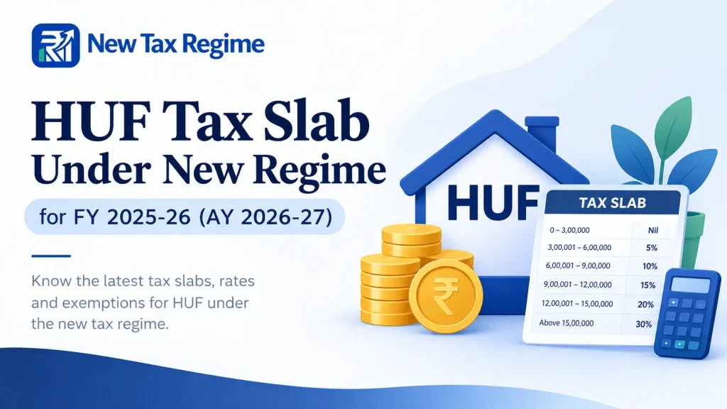 HUF Tax Slab Under New Regime for FY 2025-26 (AY 2026-27) HUF Tax Slab Under New Regime