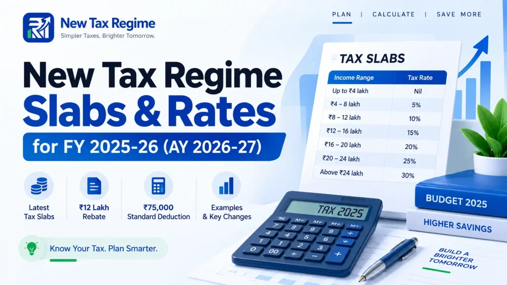 New Tax Regime Slabs & Rates for FY 2025-26 (AY 2026-27) New Tax Regime Slabs & Rates