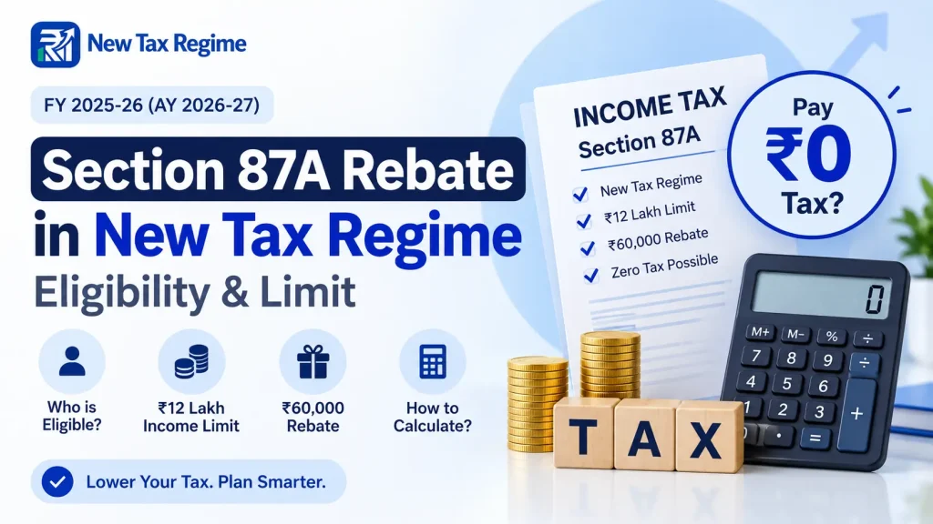 Section 87A Rebate in New Tax Regime – Eligibility & Limit FY 2025-26 Section 87A Rebate in New Tax RegimeSection 87A Rebate in New Tax Regime